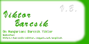 viktor barcsik business card